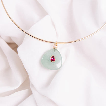 Stone Drop Choker Necklace