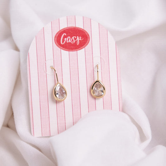 Teardrop Bezel Earrings
