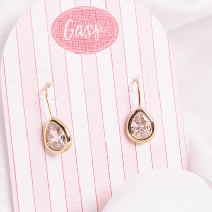 Teardrop Bezel Earrings