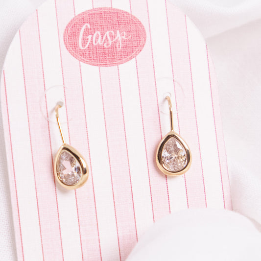 Teardrop Bezel Earrings