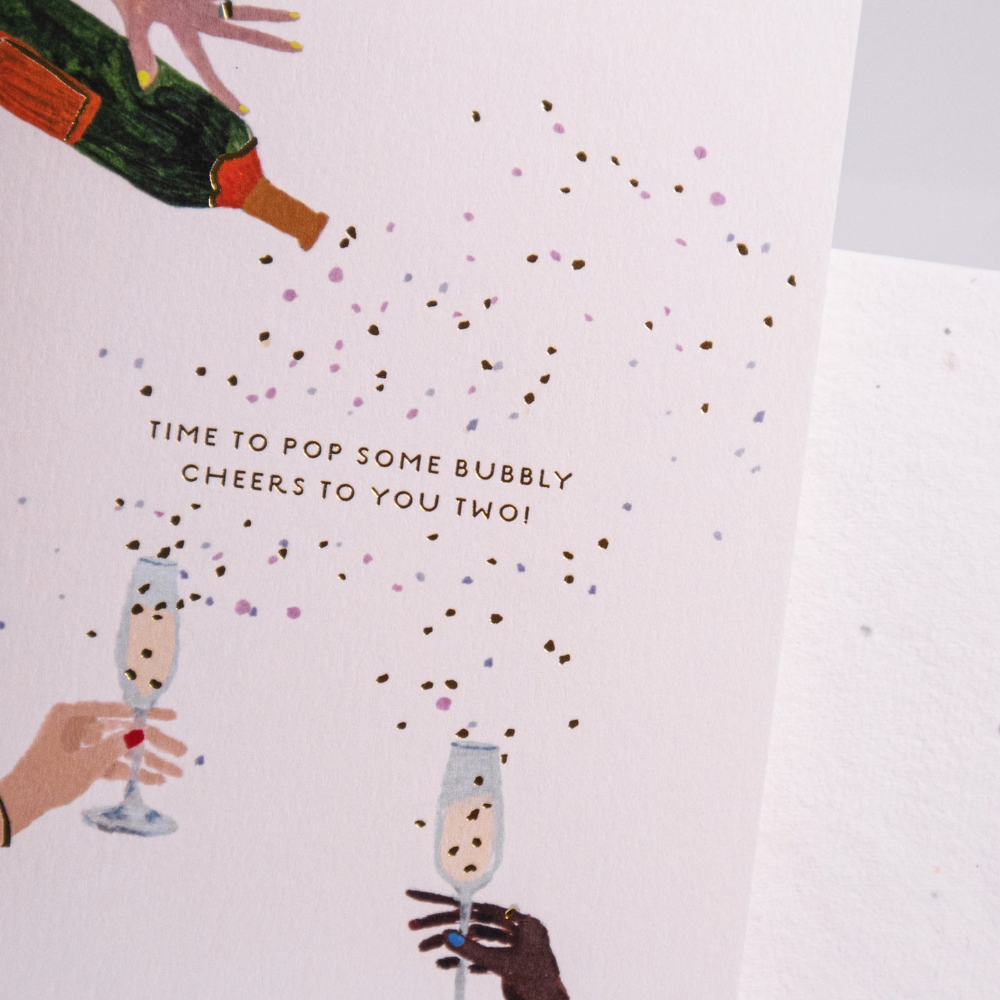 Pop Some Bubbly Engagement Greeting Card