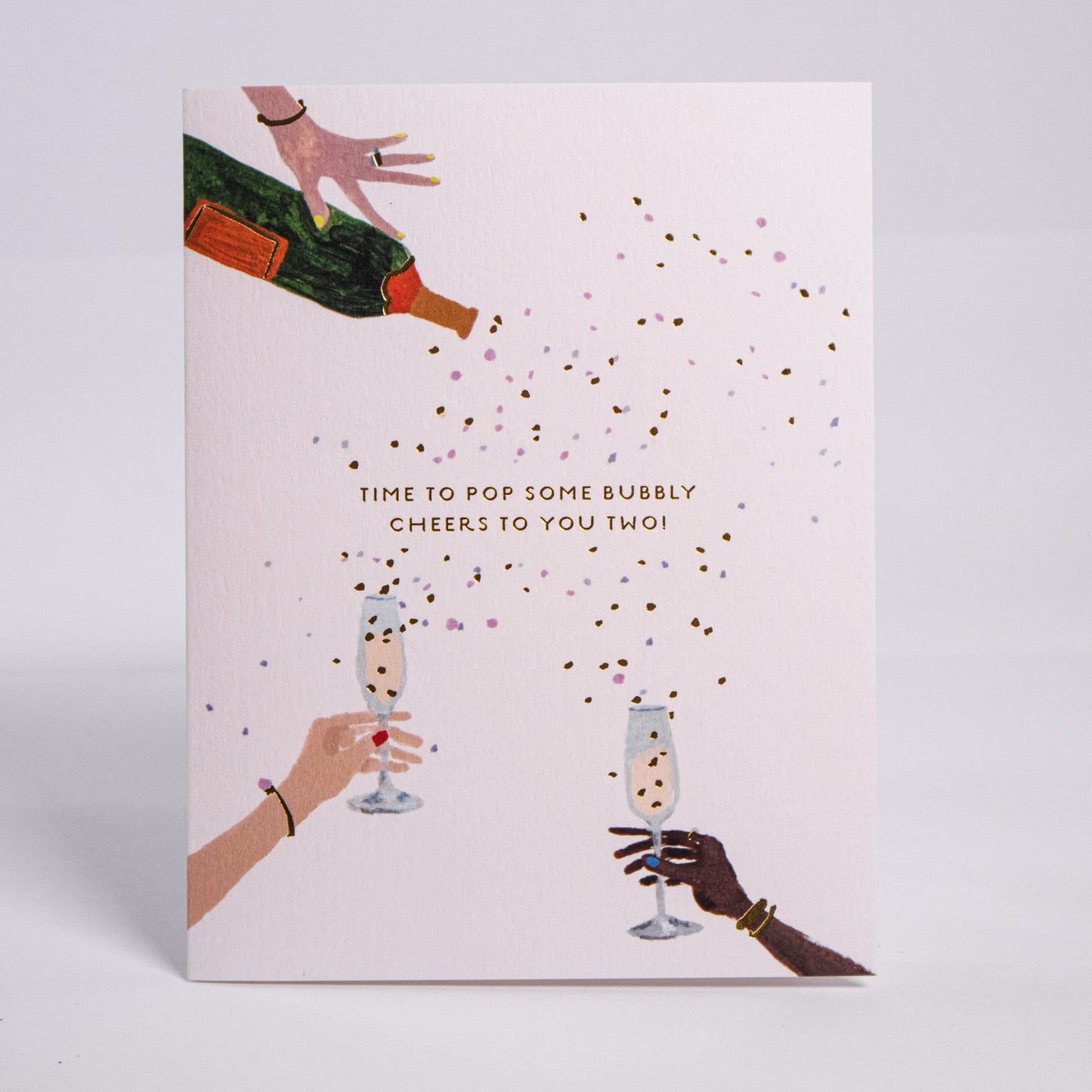 Pop Some Bubbly Engagement Greeting Card