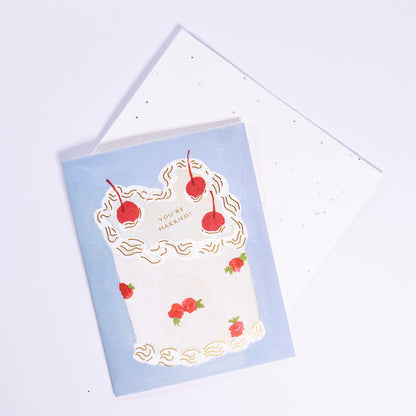 You're Married Wedding Cake Greeting Card