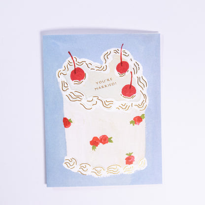 You're Married Wedding Cake Greeting Card