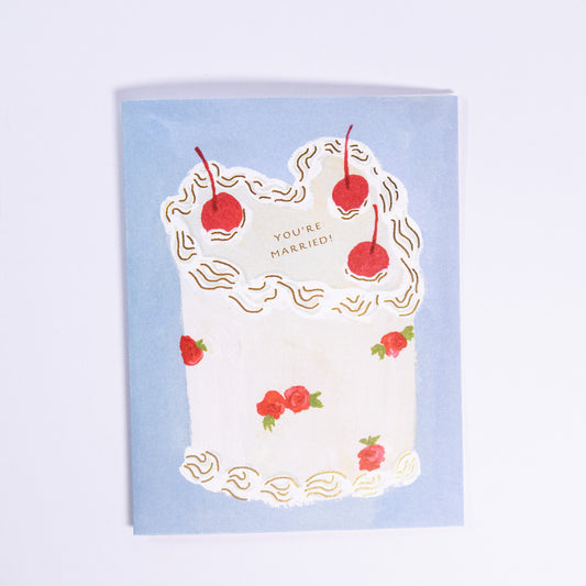 You're Married Wedding Cake Greeting Card