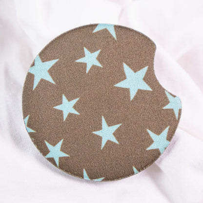 Blue Stars Car Coaster Set
