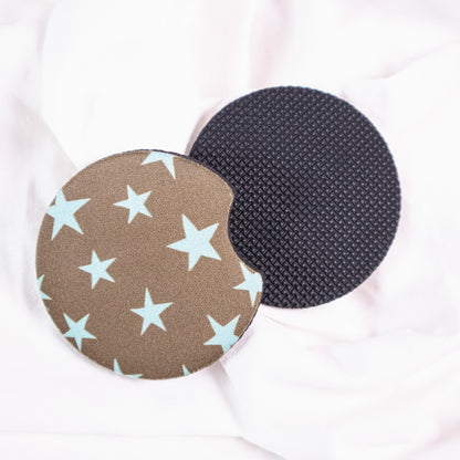 Blue Stars Car Coaster Set