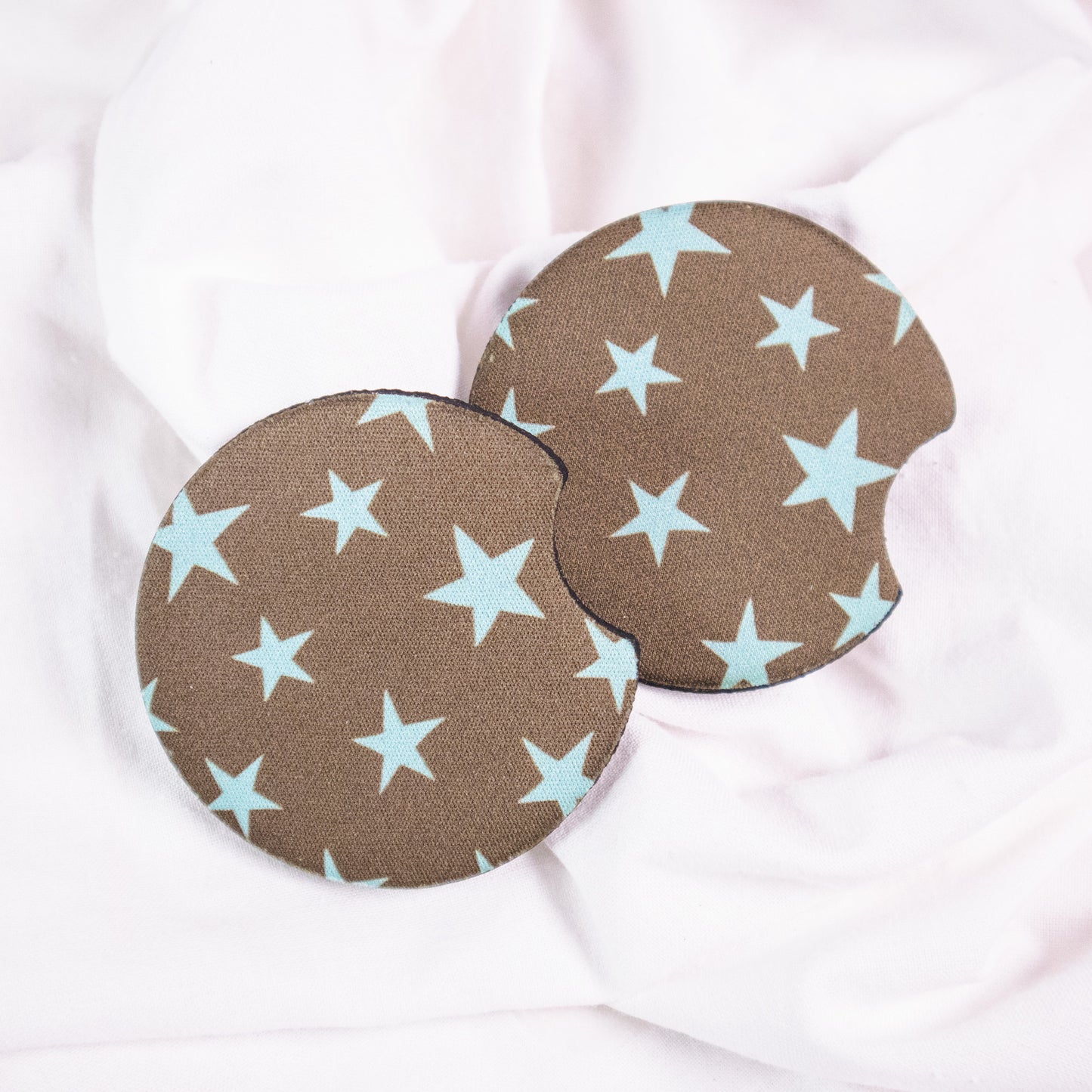 Blue Stars Car Coaster Set