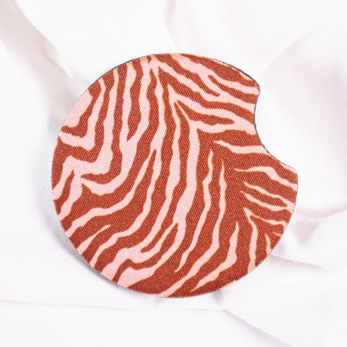 Pink Zebra Car Coaster Set