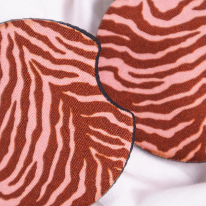 Pink Zebra Car Coaster Set