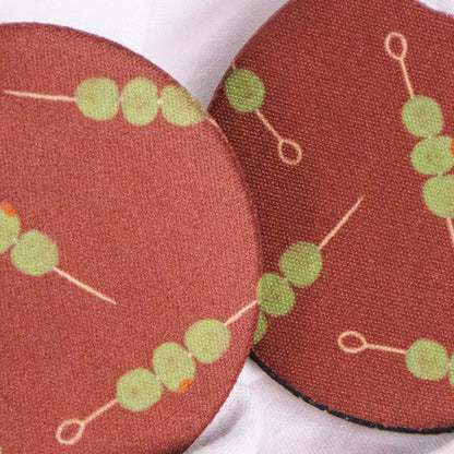 Martini Olives Car Coaster Set