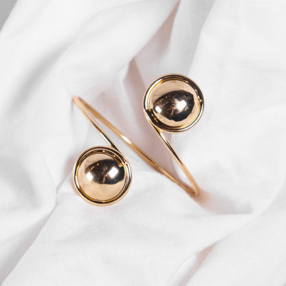 Gold Drop Spiral Bracelet