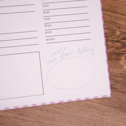 Gingham Daily Planner Notepad