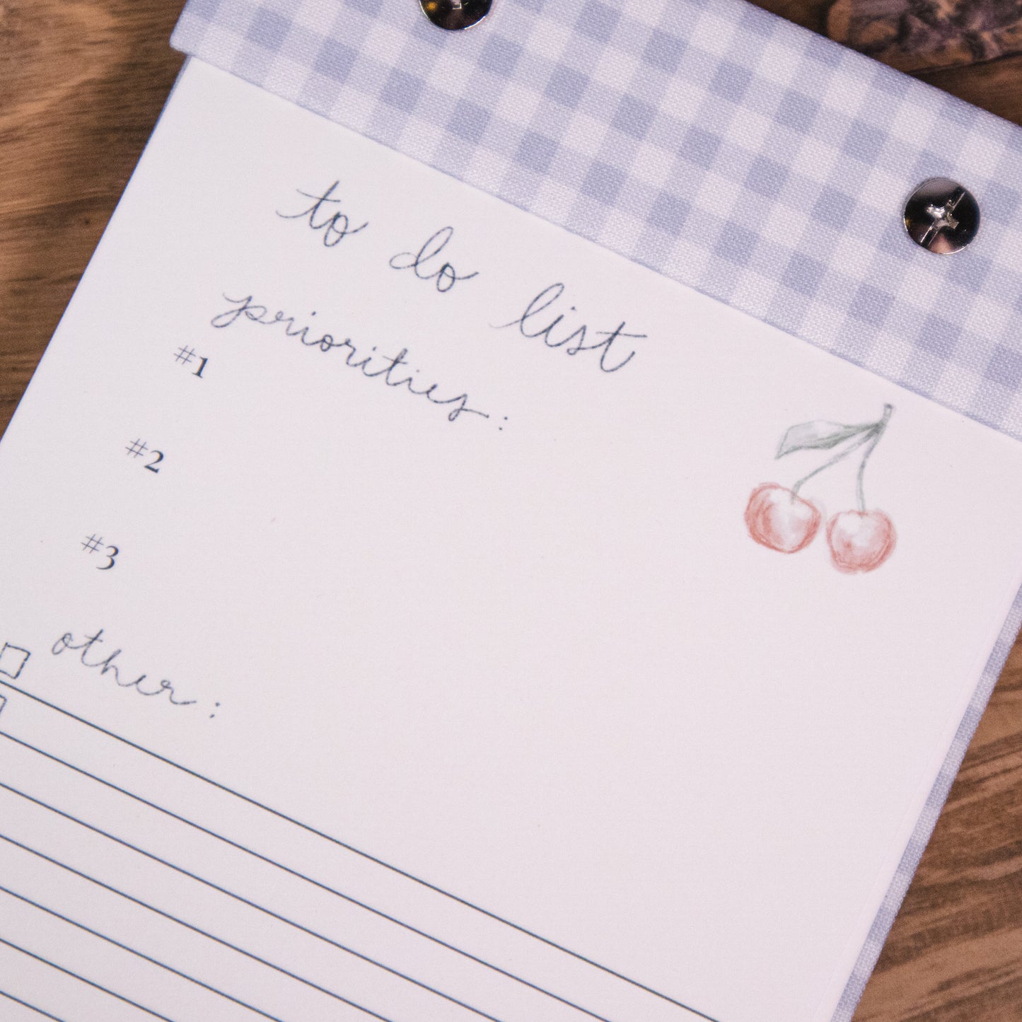 Gingham To Do List Notepad