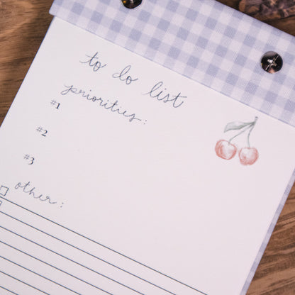 Gingham To Do List Notepad