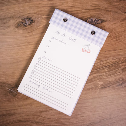 Gingham To Do List Notepad