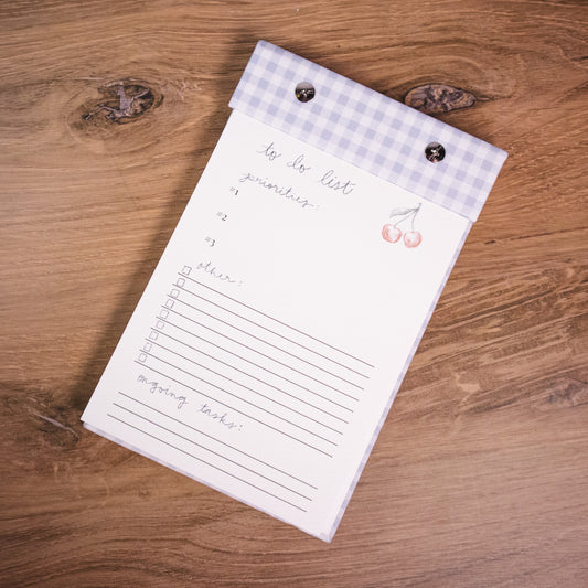 Gingham To Do List Notepad