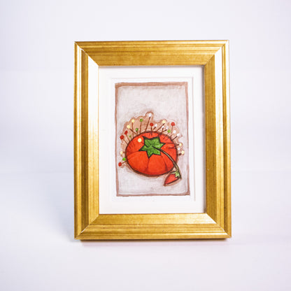 Tomato Pin Cushion Mini Framed Wall Art