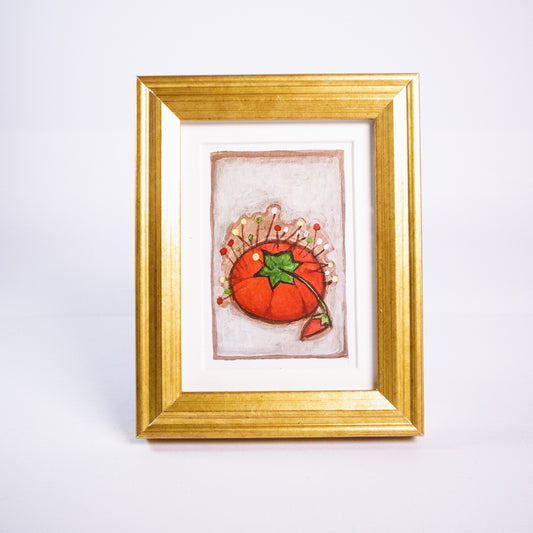 Tomato Pin Cushion Mini Framed Wall Art