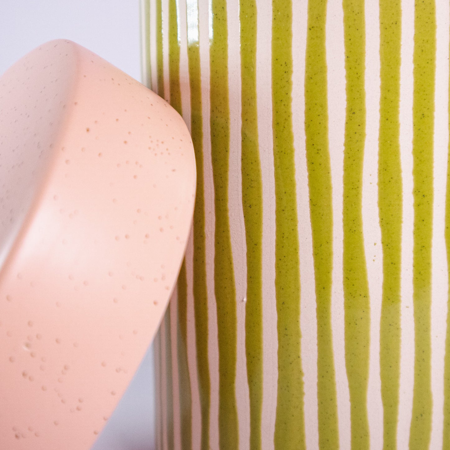 Green Striped Canister