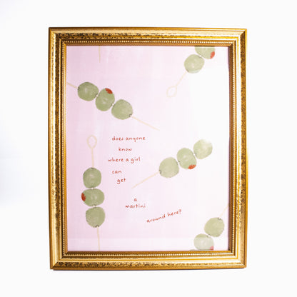 Girls Want Martinis Wall Art Print