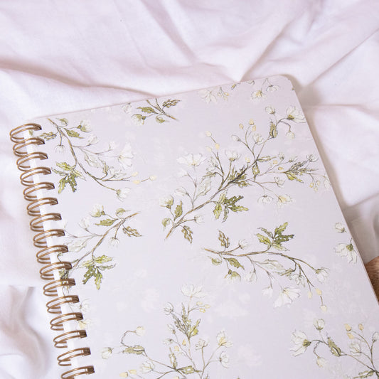 Silver Vines Spiral Notebook