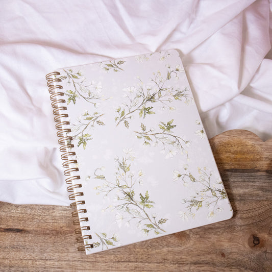 Silver Vines Spiral Notebook