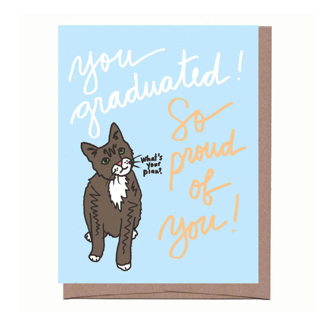 Graduation Cat Greeting Card