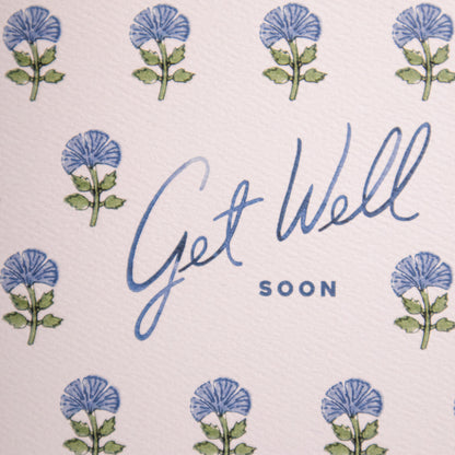 Get Well Soon Flowers Greeting Card