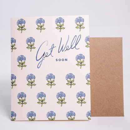 Get Well Soon Flowers Greeting Card