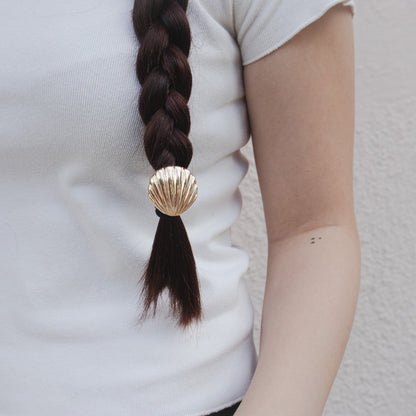 Gold Seashell Hair Tie