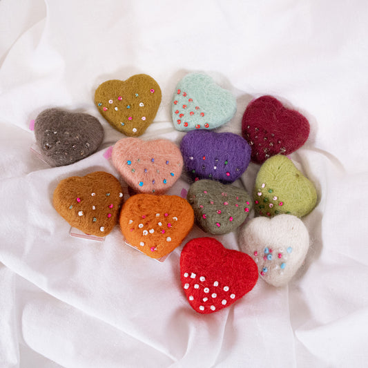 Beaded Heart Magnet