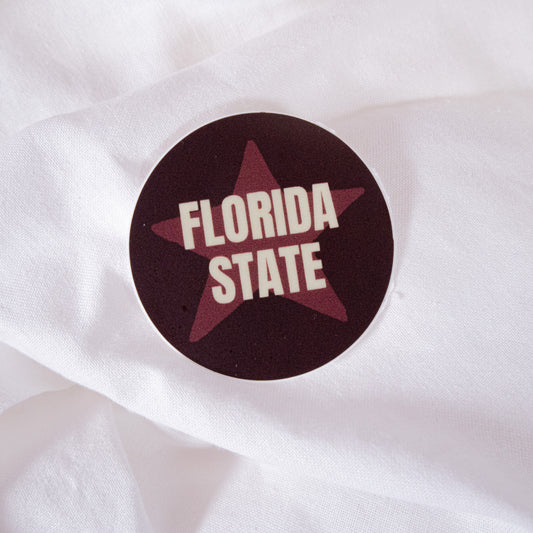 Florida State Star Sticker