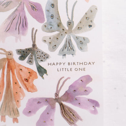 Little One Butterfly Birthday Greeting Card