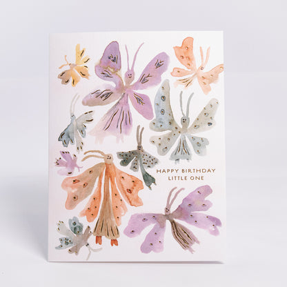 Little One Butterfly Birthday Greeting Card