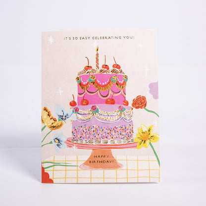 Easy Celebrating You Cake Birthday Greeting Card