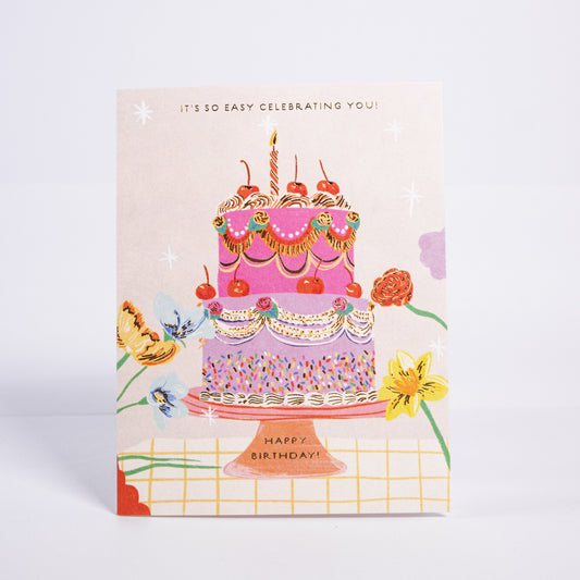 Easy Celebrating You Cake Birthday Greeting Card
