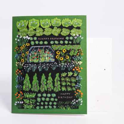 Greenhouse Happy Birthday Greeting Card