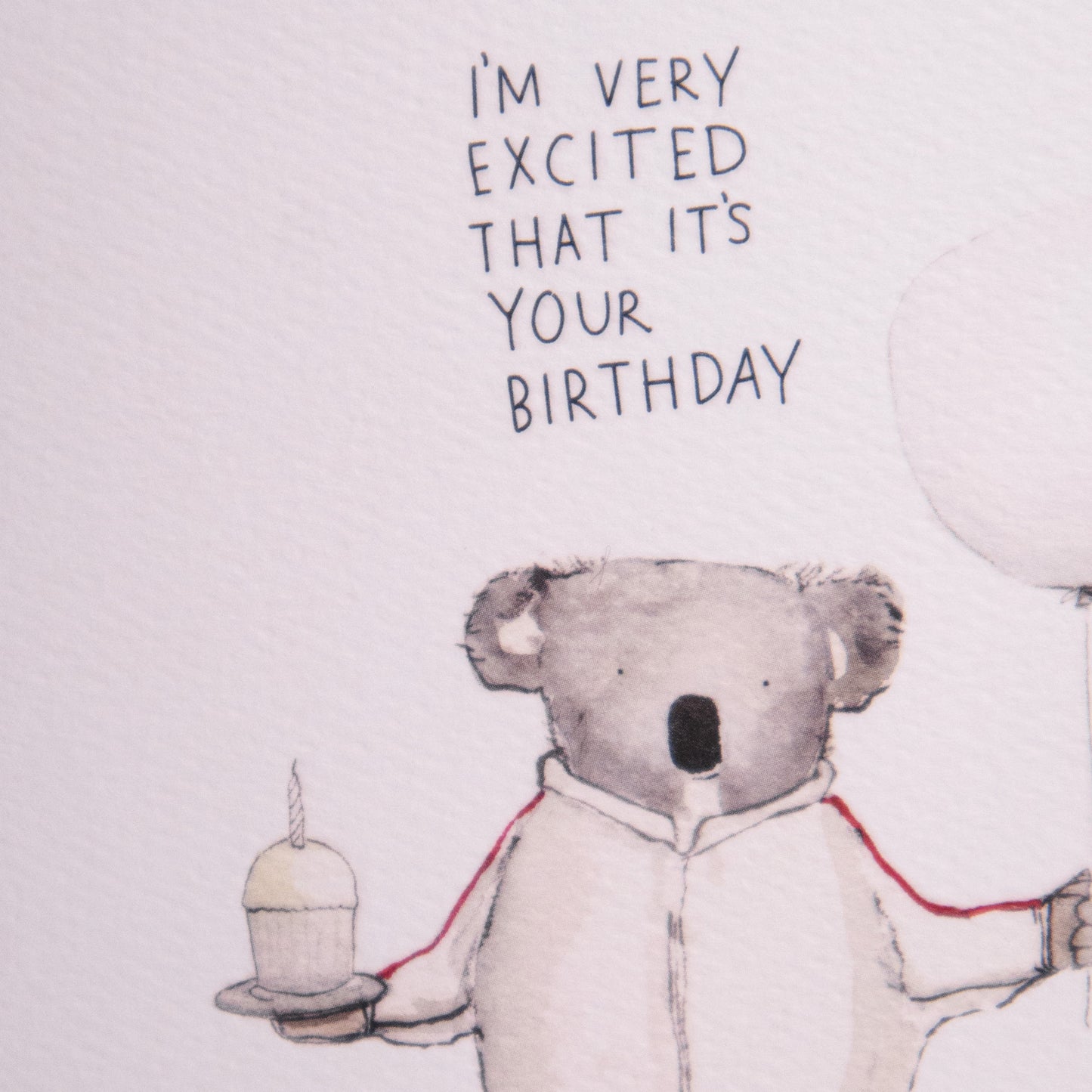 Excited Koala Birthday Greeting Card