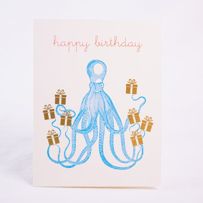 Octopus Birthday Card