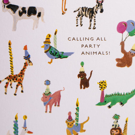 Party Animals Birthday Greeting Card