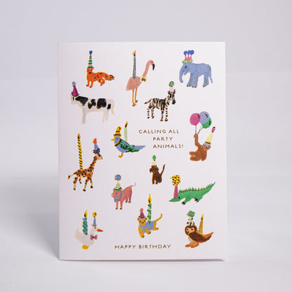 Party Animals Birthday Greeting Card
