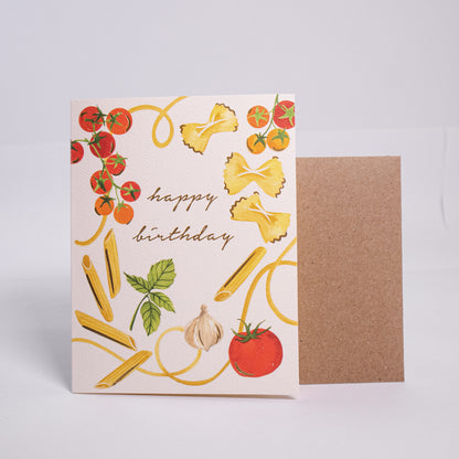 Pasta Party Birthday Greeting Card