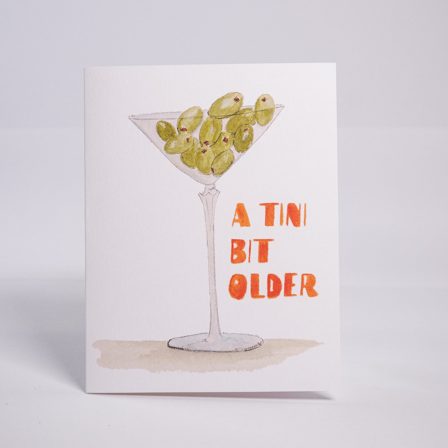 Olive Martini Birthday Greeting Card