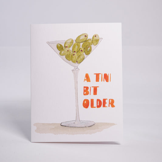 Olive Martini Birthday Greeting Card