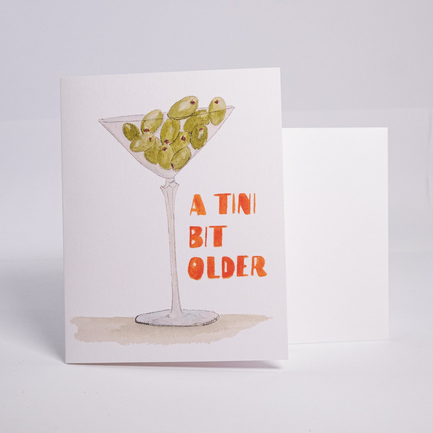 Olive Martini Birthday Greeting Card