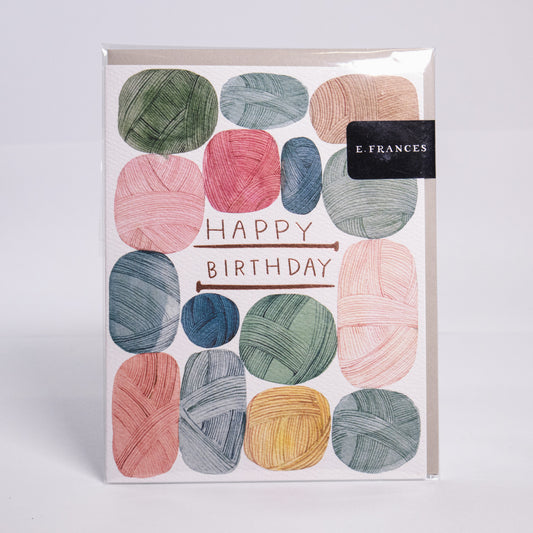 Knitting Birthday Greeting Card