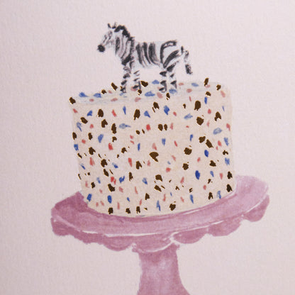 Sprinkle Cake Birthday Greeting Card