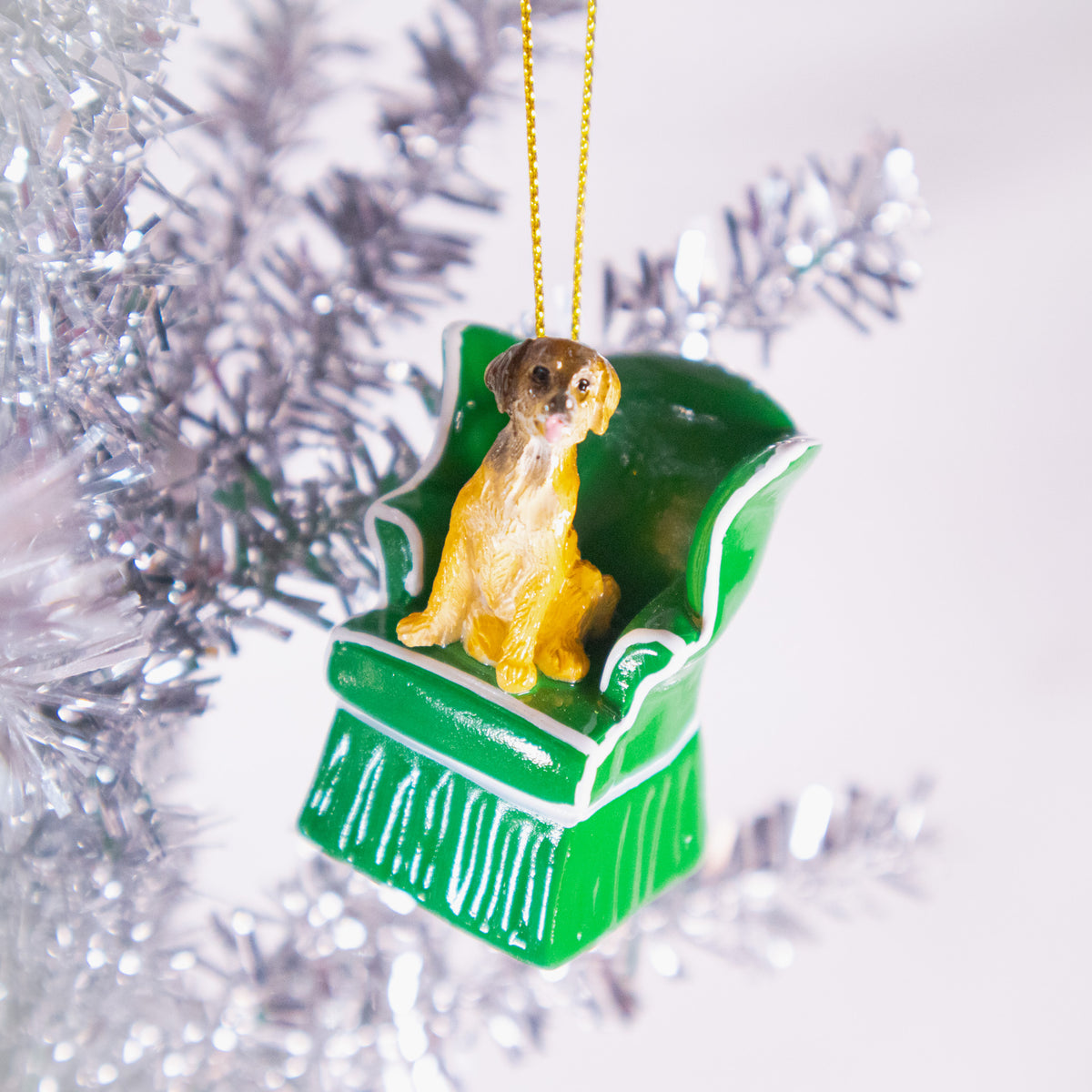 Dog in Chair Ornament