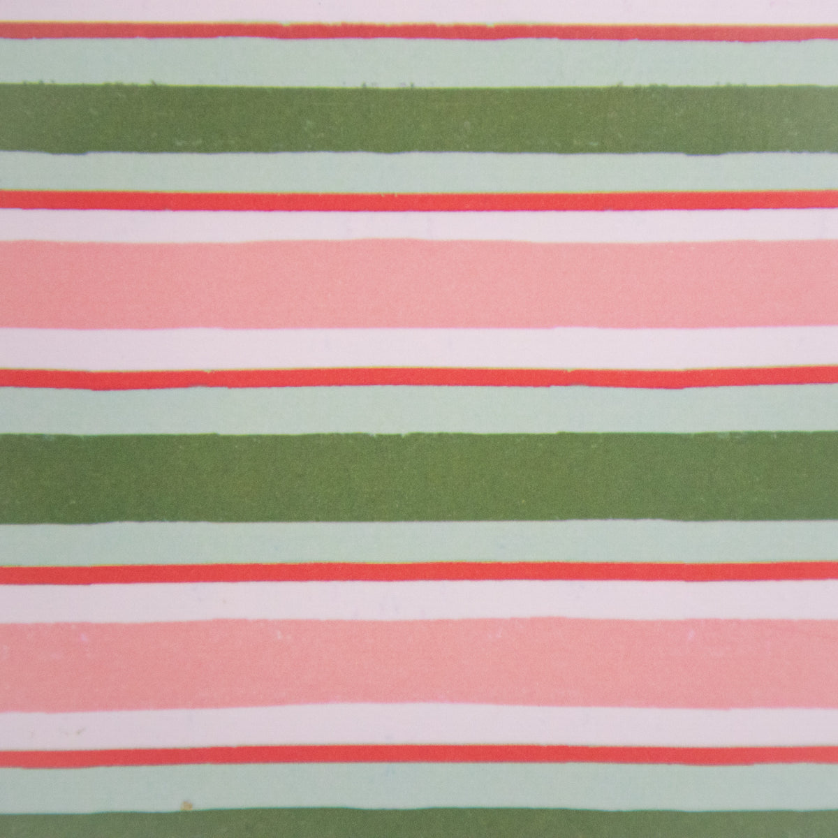 Green and Red Striped Gift Bag